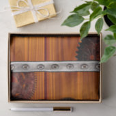 Grunge Steampunk Clocks and Gears Key Heart Box Tissuepapier (Geschenk)