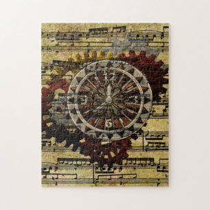 Grunge Steampunk Clocks and Gears Legpuzzel