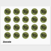 Grunge Steampunk Clocks and Gears Ronde Sticker (Vel)