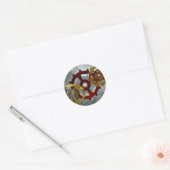 Grunge Steampunk Clocks and Gears Ronde Sticker (Envelop)