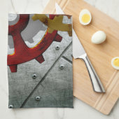 Grunge Steampunk Clocks and Gears Theedoek (Quarter Fold)
