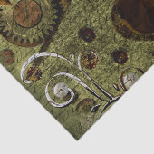 Grunge Steampunk Clocks and Gears Tissuepapier (Detail)