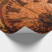 Grunge Steampunk Gear en Clock Cadeaupapier (Hoek)