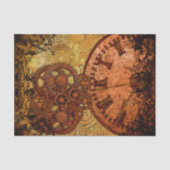 Grunge Steampunk Gear en Clock Tissuepapier (Voorkant)