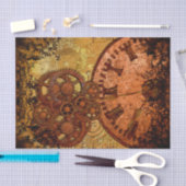 Grunge Steampunk Gear en Clock Tissuepapier (Craft)