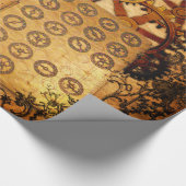 Grunge Steampunk Gears Cadeaupapier (Hoek)