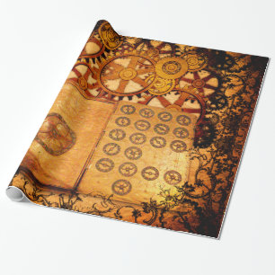 Grunge Steampunk Gears Cadeaupapier