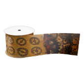 Grunge Steampunk Gears Satijnen Lint (Spoel)