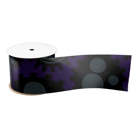 Grunge Steampunk Gears Satijnen Lint (Spoel)