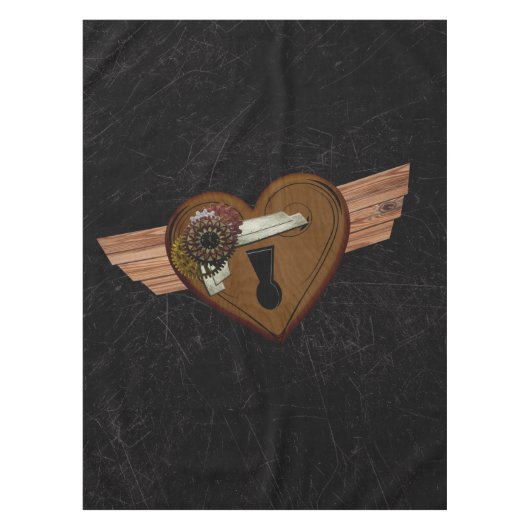 Grunge Steampunk Heart Tafelkleed (Voorkant)