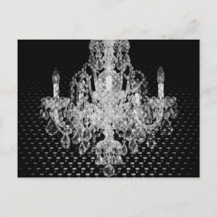 Grunge Steampunk luxe kristal Chandelier Briefkaart