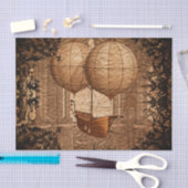 Grunge Steampunk Victoriaans Airship Tissuepapier (Craft)