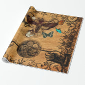 Grunge Steampunk Victoriaans Butterfly Cadeaupapier (Uitgerold)
