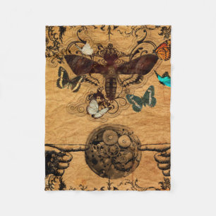 Grunge Steampunk Victoriaans Butterfly Fleece Deken