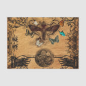 Grunge Steampunk Victoriaans Butterfly Tissuepapier (Voorkant)