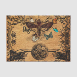 Grunge Steampunk Victoriaans Butterfly Tissuepapier