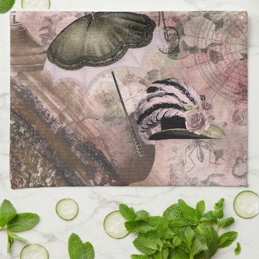  Grunge Steampunk Victoriaans Pet Theedoek (Gevouwen)