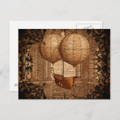 Grunge Steampunk Victoriaans vliegveld Briefkaart (Voorkant / Achterkant)