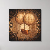Grunge Steampunk Victoriaans vliegveld Canvas Afdruk (Voorkant)