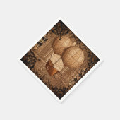 Grunge Steampunk Victoriaans vliegveld Servetten (Hoek)