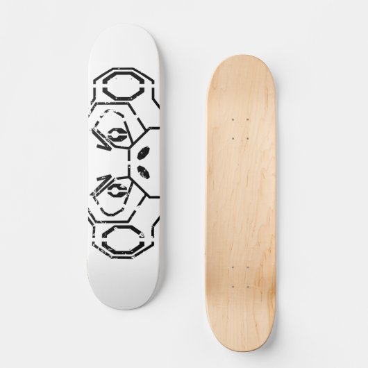 Grunge Stencil Monkey Board Persoonlijk Skateboard (Voorkant)