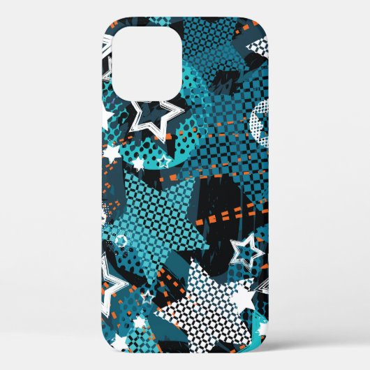 Grunge sterpatroon, speels kinderontwerp. Case-Mate iPhone case (Achterkant)