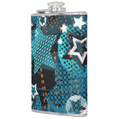 Grunge sterpatroon, speels kinderontwerp. heupfles (Links)