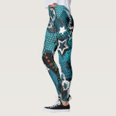 Grunge sterpatroon, speels kinderontwerp. leggings (Links)