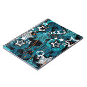 Grunge sterpatroon, speels kinderontwerp. notitieboek (Linkerzijde)