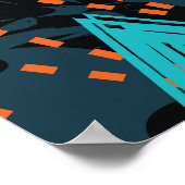 Grunge sterpatroon, speels kinderontwerp. poster (Hoek)