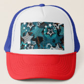 Grunge sterpatroon, speels kinderontwerp. trucker pet (Voorkant)