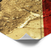 Grunge sterren en stripescanvas poster (Hoek)