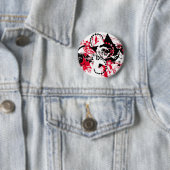 Grunge sterren ronde button 5,7 cm (In situ)