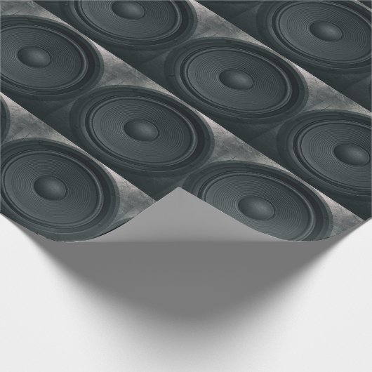Grunge stijl, audio luidspreker achtergrond cadeaupapier (Hoek)