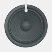 Grunge stijl, audio luidspreker achtergrond glas ornament (Voorkant)