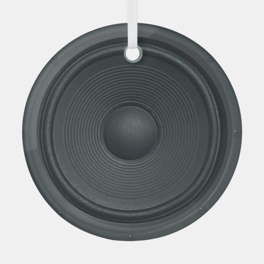 Grunge stijl, audio luidspreker achtergrond glas ornament (Voorkant)