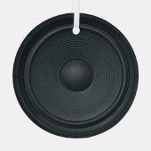 Grunge stijl, audio luidspreker achtergrond glas ornament (Achterkant)