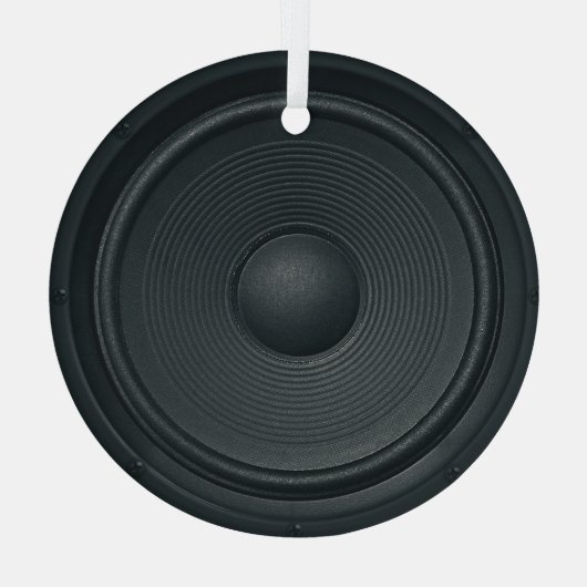 Grunge stijl, audio luidspreker achtergrond glas ornament (Achterkant)
