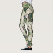 Grunge stijl camouflage naadloze patroon stijl leggings (Links)