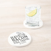 Grunge Stijl Hebt Spek Zal Reizen Zandsteen Onderzetter (Zijkant)