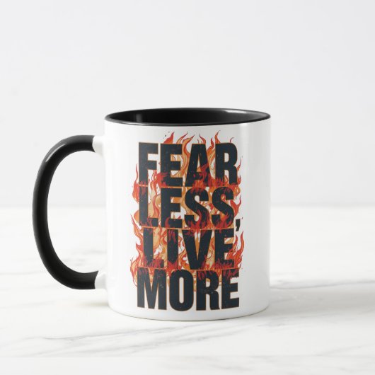 Grunge stijl moed en levensquote mok (Links)