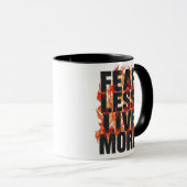 Grunge stijl moed en levensquote mok (Voorkant rechts)