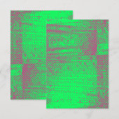 Grunge stijl neon halftoon trouwkaart kaart (Voorkant / Achterkant)