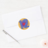 GRUNGE STIJL NUMMER 12 RONDE STICKER (Envelop)