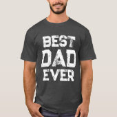 Grunge Stijl Typografie Beste Papa Elke T-shirt (Voorkant)