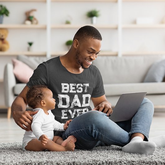 Grunge Stijl Typografie Beste Papa Elke T-shirt