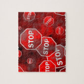 Grunge Stop Sign Legpuzzel (Verticaal)