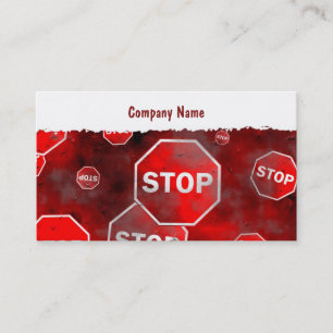 Grunge Stop Signs, bedrijfsnaam Visitekaartje