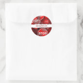 Grunge Stop Signs Ronde Sticker (Tas)