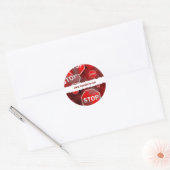 Grunge Stop Signs Ronde Sticker (Envelop)